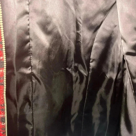 Karen Scott Womens Vest Multicolor Plaid Zip Faux Fur Collar Lined L Wool Blend - Picture 6 of 10